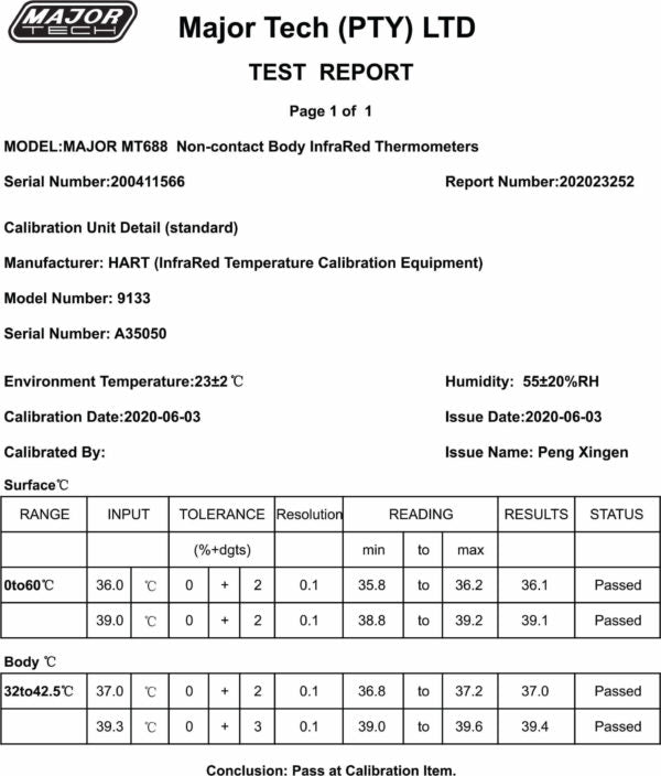 Major Tech MT688 Professional Non-Contact Infrared Thermometer 4