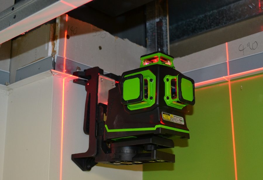 Imex LX3DRD 3 x 360° Red Multiline Laser Level with Laser Detector